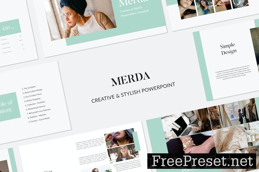 MERDA - Minimal Powerpoint Presentation Template 2JN8NWC