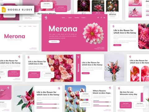 Merona - Flowers Google Slides Template FCUCCYV