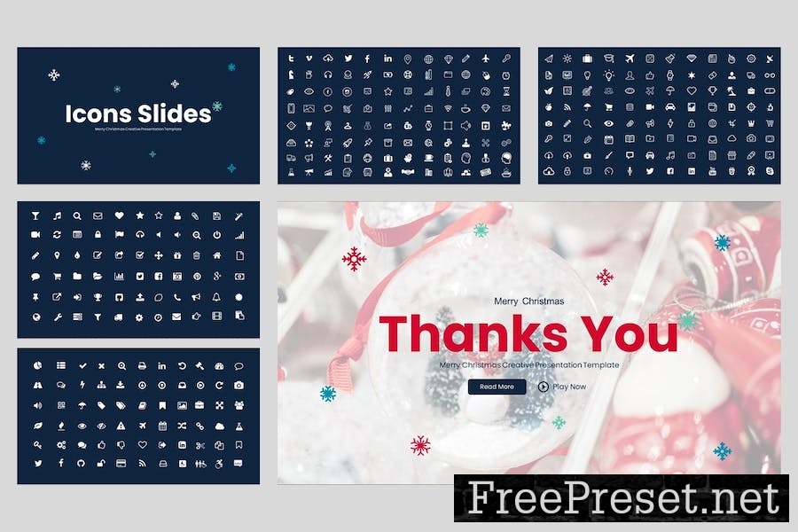 Merry Christmas Google Slides Template 7VDBZNS