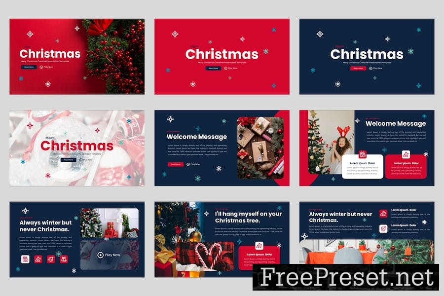 Merry Christmas Keynote Template JXCX5XQ