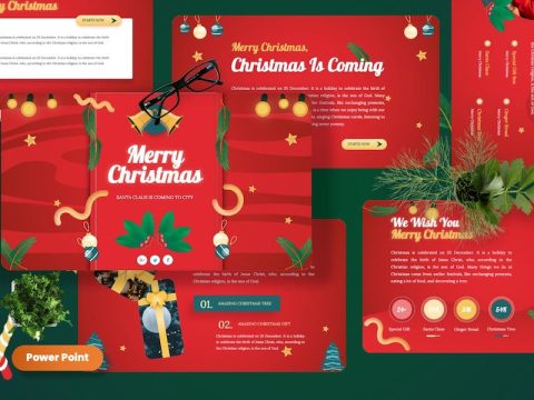 Merry - Christmas Powerpoint Template FUE4ZMX