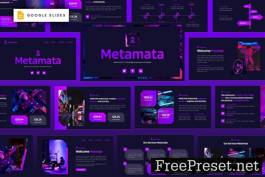 Metaverse & IT Technology Google Slides Template