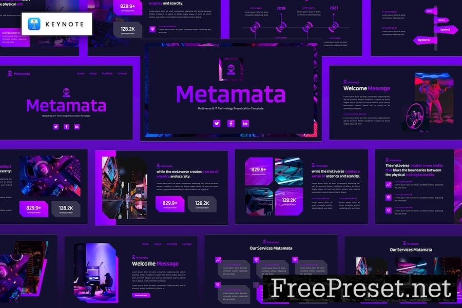 Metaverse & IT Technology Keynote Template 4FZZ7K7