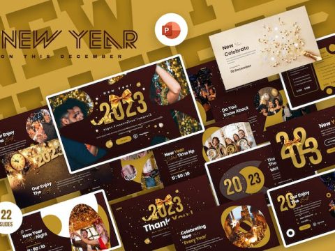 Mid New Year PowerPoint Presentation Template