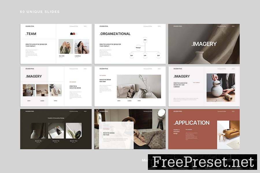 Minimal Brand Guideline Google Slides Template 2C593QV