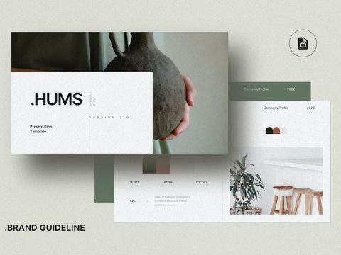 Minimal Brand Guideline Google Slides Template 2C593QV