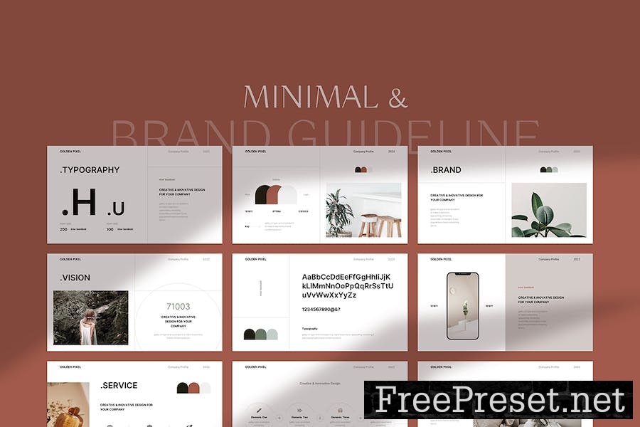 Minimal Brand Guideline Keynote Template DNERB34