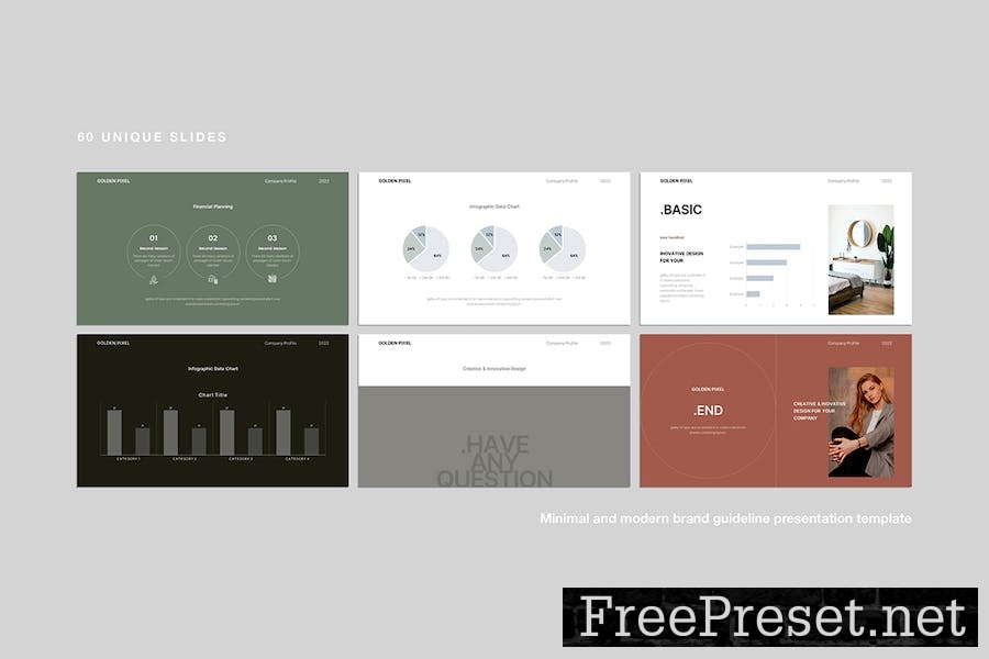 Minimal Brand Guideline Presentation Template YVM4Q64