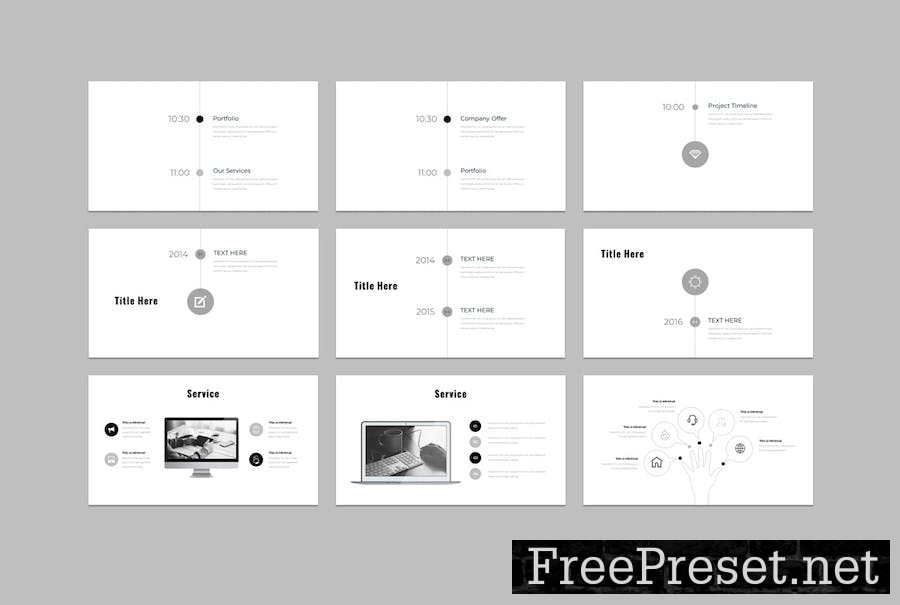 Minimal Business Powerpoint Template 8FXBDWP