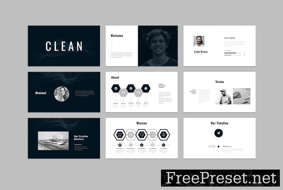 Minimal Business Powerpoint Template 8FXBDWP