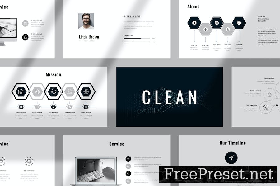 Minimal Business Powerpoint Template 8FXBDWP