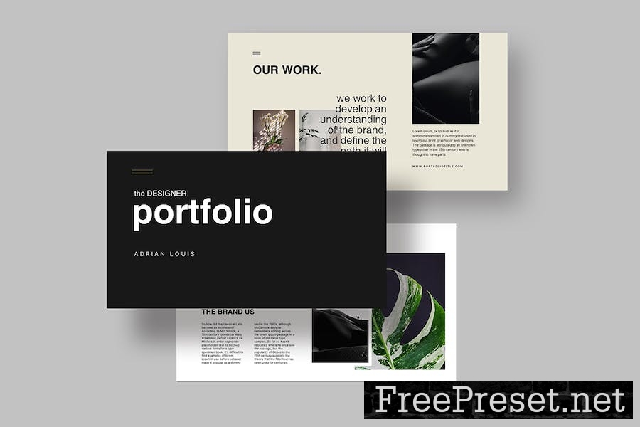 Minimal Portfolio Keynote Template ENW734Q