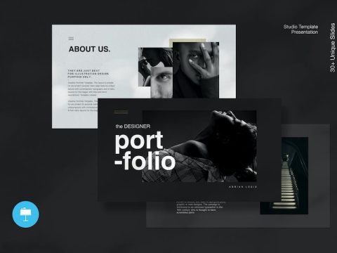 Minimal Portfolio Keynote Template ENW734Q