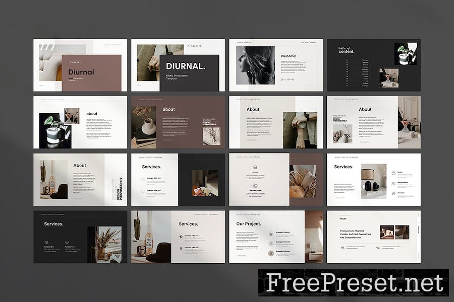 Minimalist PowerPoint Template X8S6TJ8