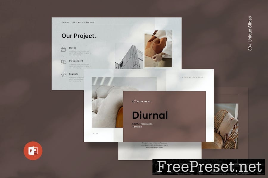 Minimalist PowerPoint Template X8S6TJ8