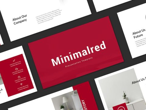 Minimalred Google Slide Template A3H8VNX