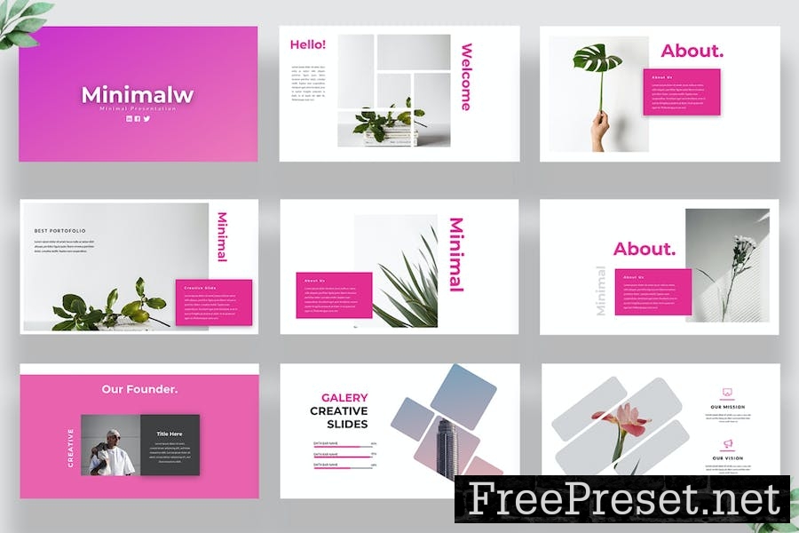 Minimalw Powerpoint Template YPZDF37