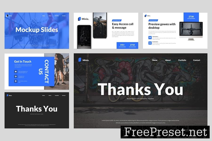 Minix - Bicycle Sports Google Slides Template YJG2ZER