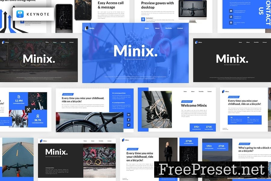 Minix - Bicycle Sports Keynote Template