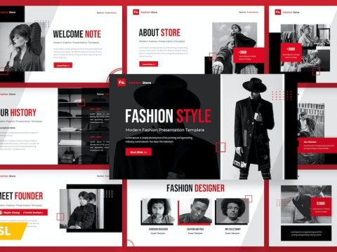 Modern Fashion - Google Slide Template QGPMSSM