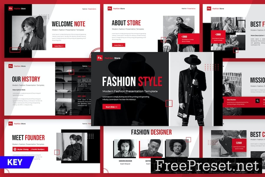 Modern Fashion - Keynote Template M35GW9F