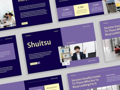 Modern Purple Yellow Business Presentation 016