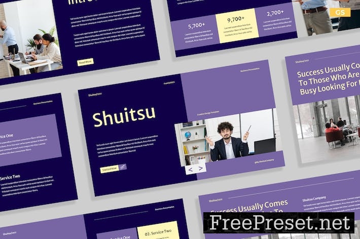 Modern Purple Yellow Business Presentation 016