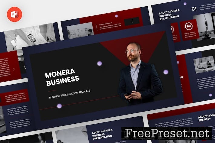 Monera - Business Powerpoint Template 964LV4F