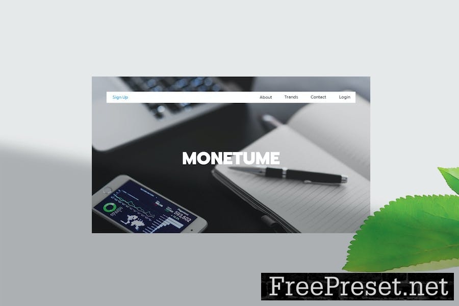 Monetume - PowerPoint Template 39XBA6B