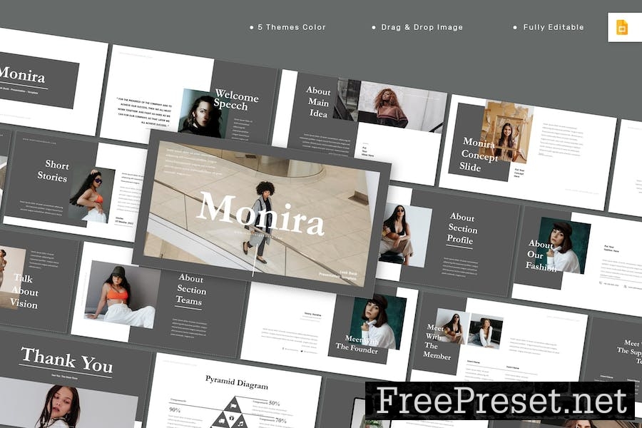 Monira - Lookbook Google Slides Template G9XAANP