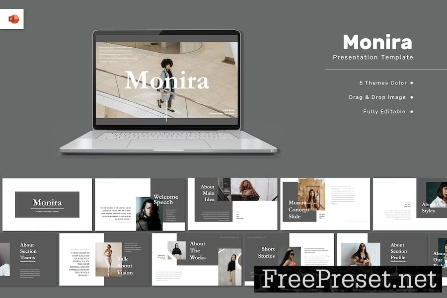 Monira - Lookbook Powerpoint Template 6F5XFW4