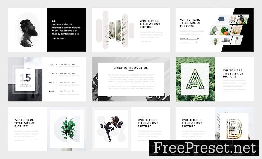 Mono - Minimal & Creative Powerpoint Template PQPYXAV