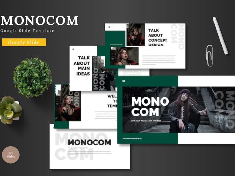 Monocom - Google Slide Template 4E342YB