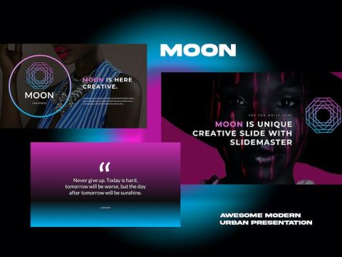 Moon Creative Powerpoint Template SPTM4RJ