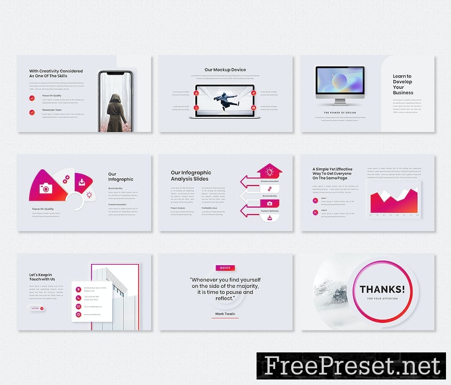 Morphise – Neumorphic Neon PowerPoint Template 4MKVL86