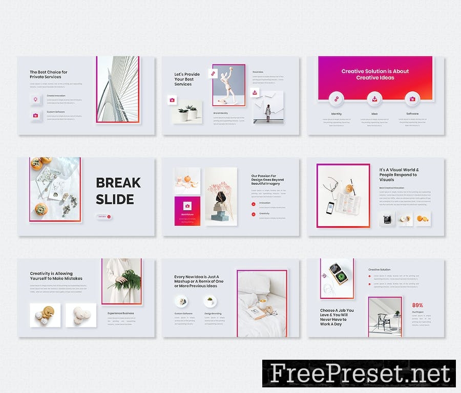 Morphise – Neumorphic Neon PowerPoint Template 4MKVL86