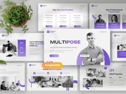 Multipurpose Business Google Slide Template CRGM5SD