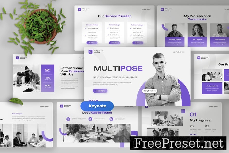 Multipurpose Business Keynote Template FGX47LF