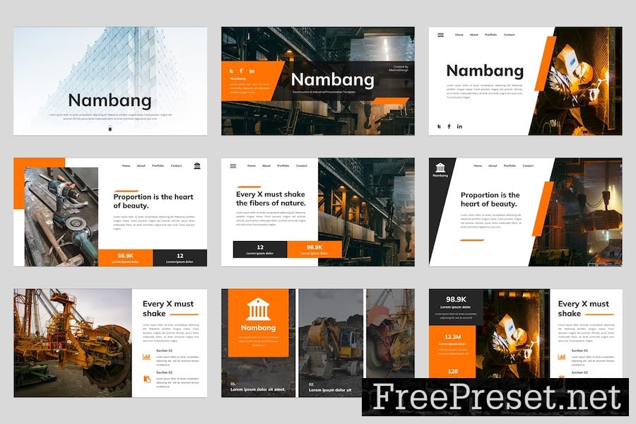 Nambang - Construction Google Slides Template 5GDH5M9