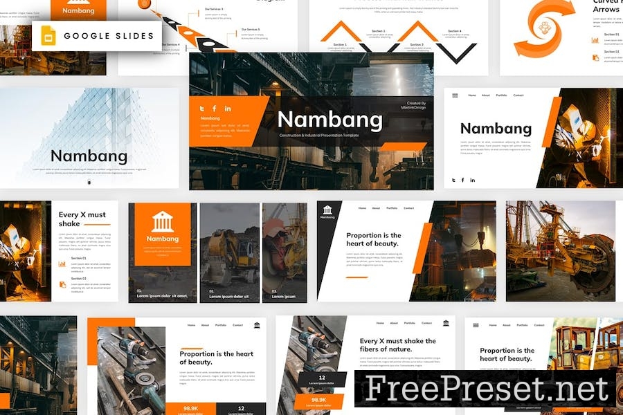 Nambang - Construction Google Slides Template 5GDH5M9