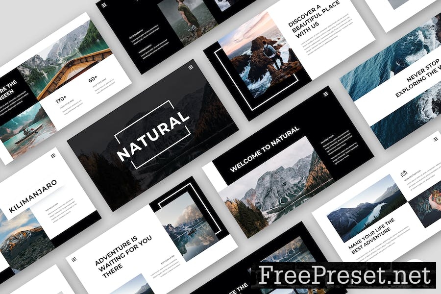 Natural - Adventure and Nature Powerpoint Template EC6KBR7