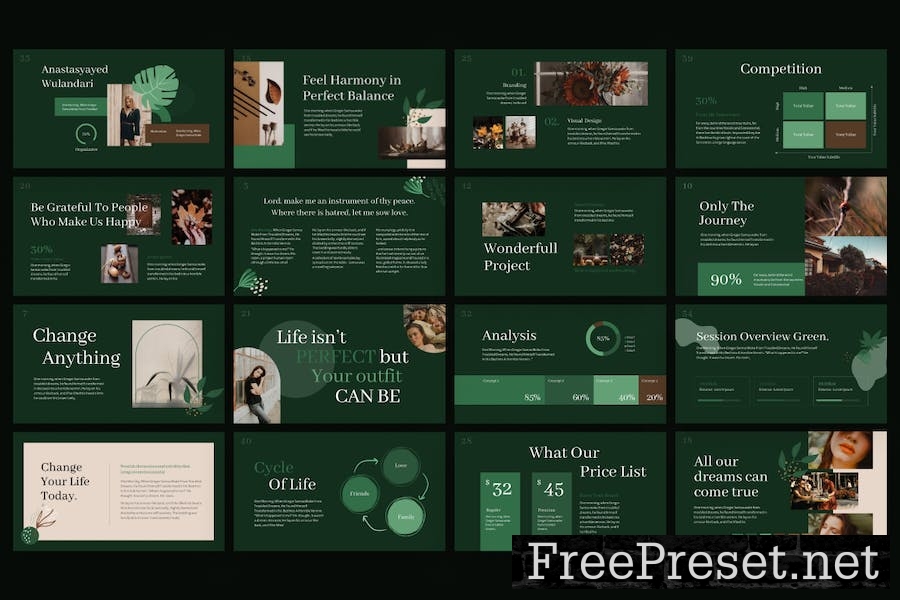 Natureya Aesthetic PowerPoint Template 77PT6BA