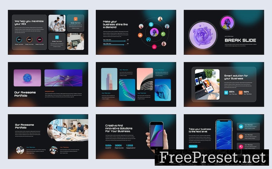 Neutron - Digital Business Keynote Template Y69H6TK