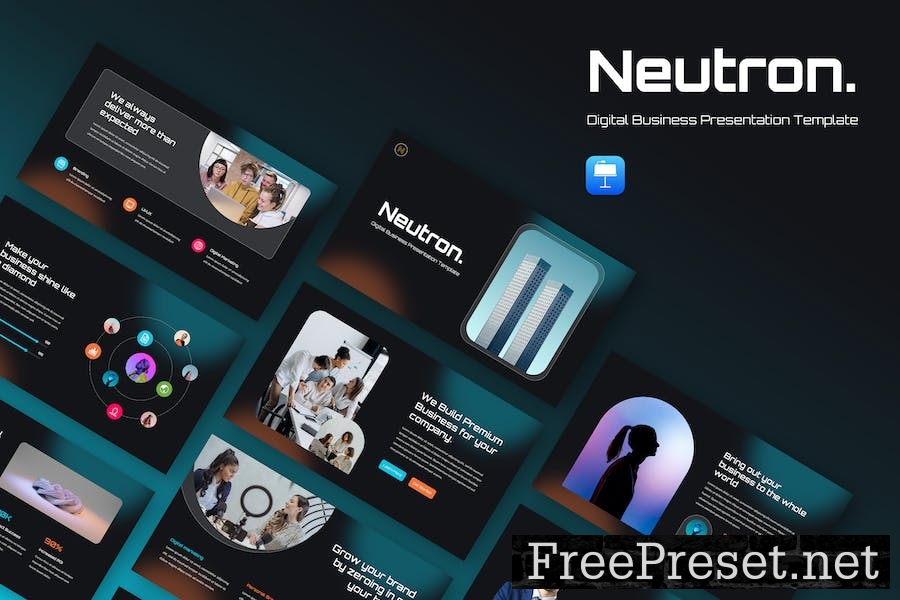 Neutron - Digital Business Keynote Template Y69H6TK