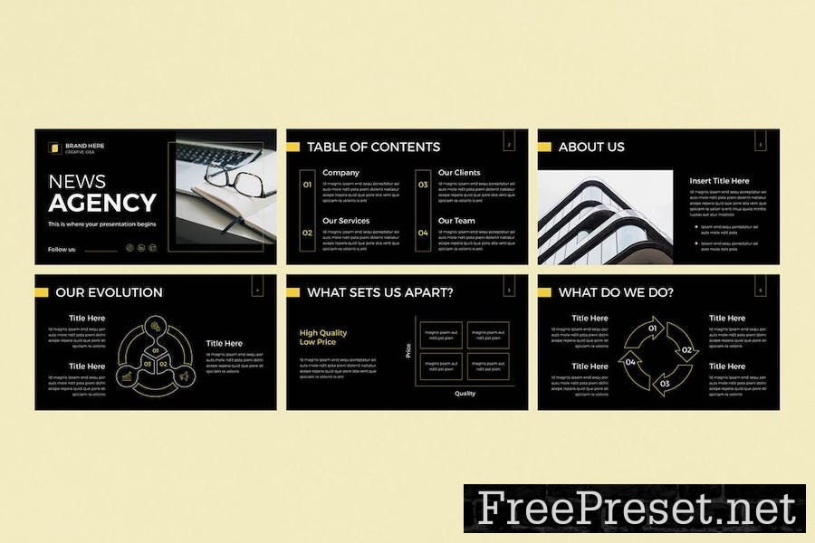 News Agency Keynote Presentation Template