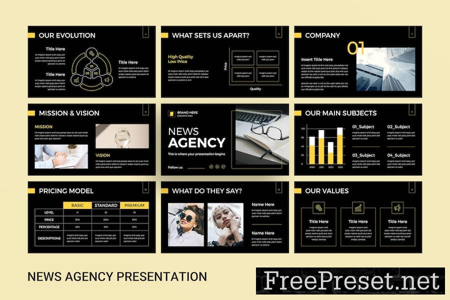 News Agency Keynote Presentation Template