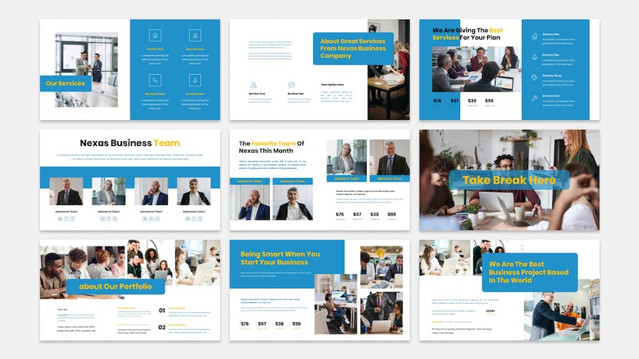 Nexas - Business Presentation PowerPoint Template TYYFNM2