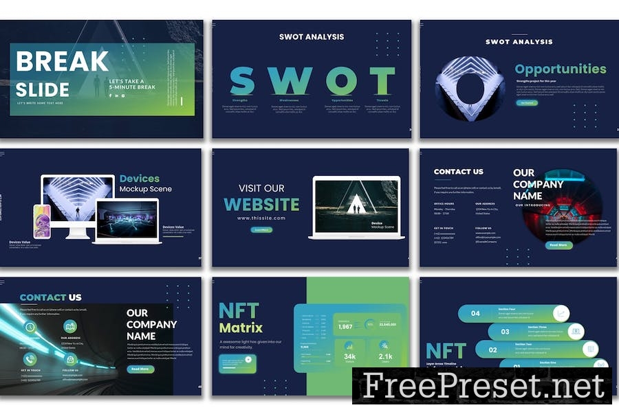 NFT Class - PowerPoint Presentation Template LCRQYWY