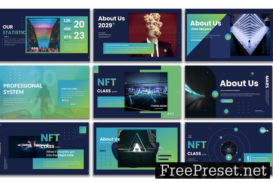 NFT Class - PowerPoint Presentation Template LCRQYWY