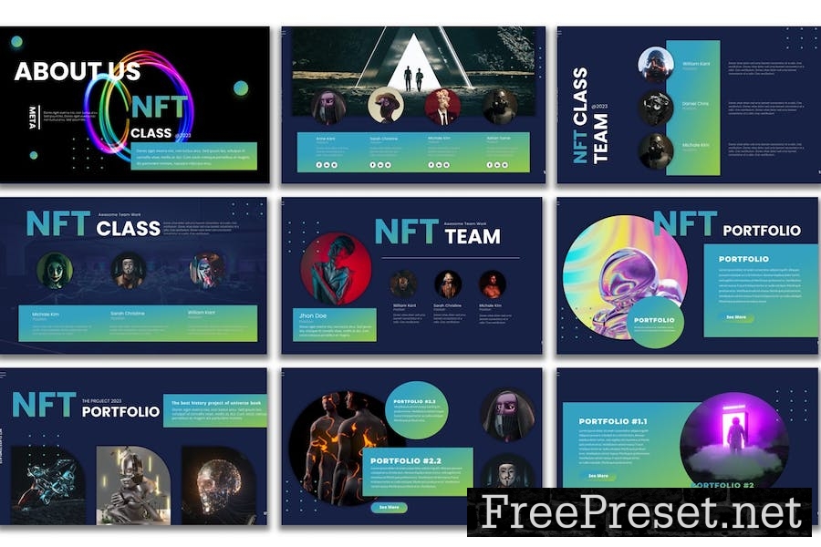 NFT Class - PowerPoint Presentation Template LCRQYWY